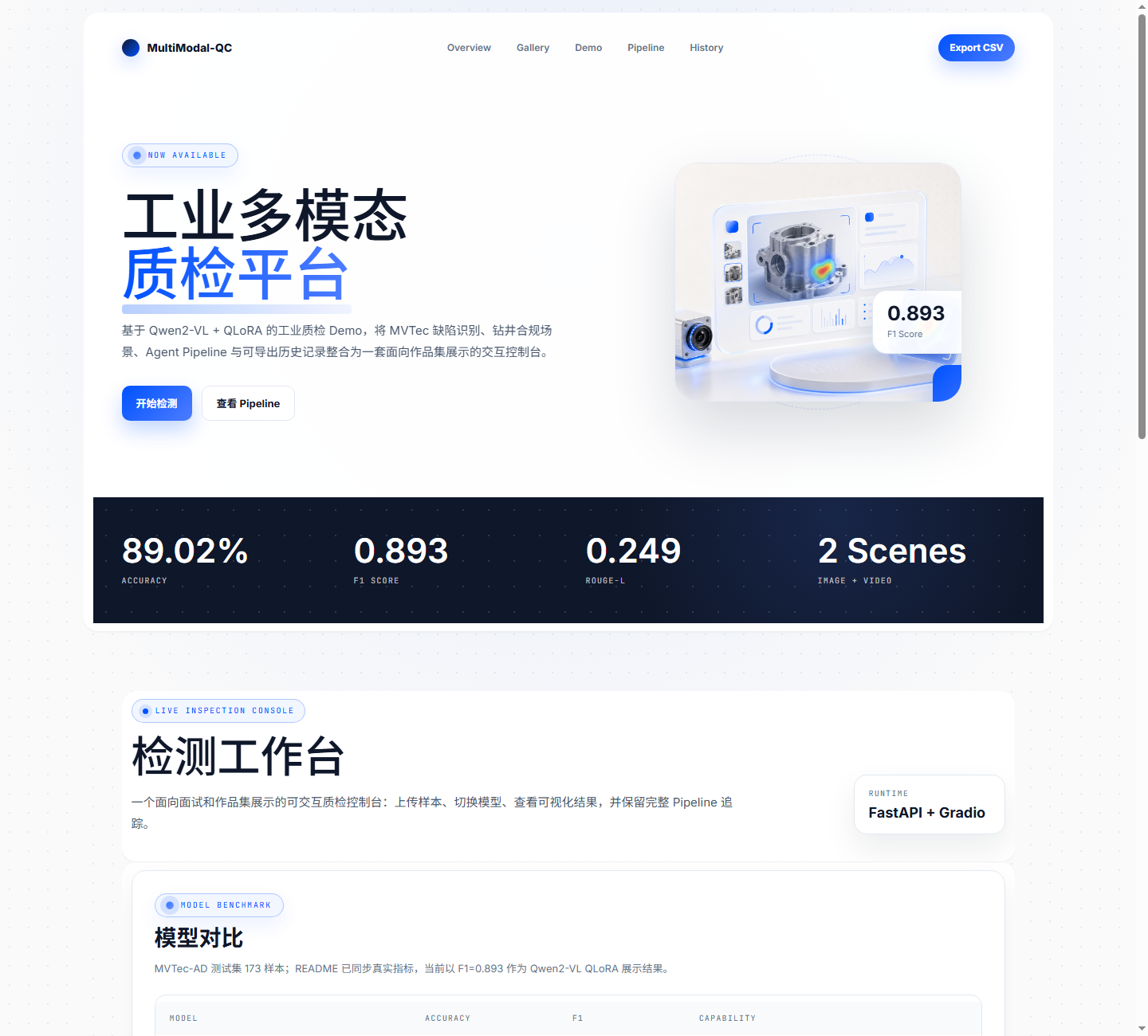 检测工作台